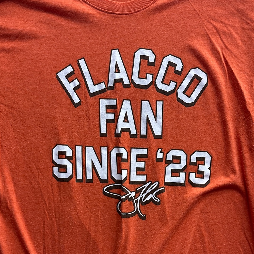 Flacco Fan Signature Orange Tee Cleveland Browns